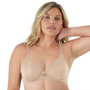 Bali Women's T-shirt Bra, Ultimate Smoothing Underwire Bra, Lightweight Almond